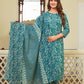 Teal Printed Kurta Set