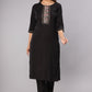 Embroidery Black Kurta Pants