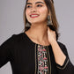 Embroidery Black Kurta Pants