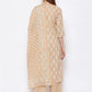Beige Printed Kurta Set