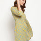 Green Printed Short Kurti