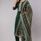Green Embroidered Kurta Set