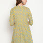 Green Printed Short Kurti