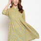 Green Printed Short Kurti